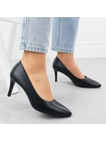 Dámske tmavomodré lodičky na podpätku Sergio Leone 1336