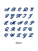 Výšivka monogram jedno písmeno Allegra skript Výšivka monogram jedno písmeno Allegra skript