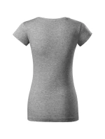 Dámske tričko s výstrihom do V Fit tmavo šedá melír