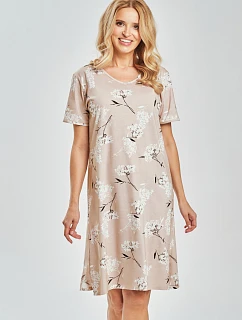Dámska nočná košeľa 3538 Fiore beige - Taro