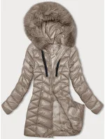 Dámska zimná bunda béžová (5M3139-62)