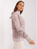 Svetlo fialový nadrozmerný sveter s rolákom