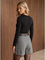 Dámska čierna blúzka FashionStreet RY2935 Dámska čierna blúzka FashionStreet RY2935