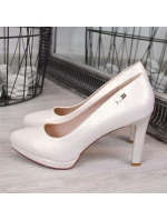 Lodičky na platforme perleťové béžové W Sergio Leone