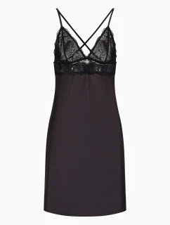 Dámska nočná košieľka 164716 3F206 00020 čierna - Emporio Armani