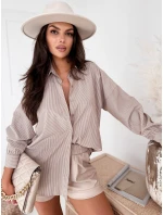 Dámske nadrozmerné tričko BLISS beige FashionStreet DY0349