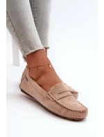 Dámske mokasíny z ekologického semišu, svetlo béžové Rerteria