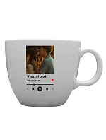 Personalizovaný keramický hrnček MEGA XXL s objemom 1000 ml s motívom prehrávača