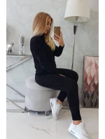 Dvojdielny sveter z alpaky čierny