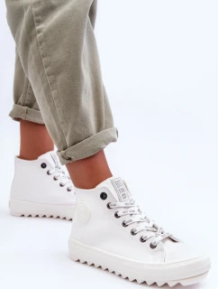 Trampki Damskie Big Star Wysokie Ocieplane Białe GG274108