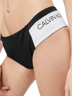 Spodný diel plaviek KW0KW00841-BEH čiernobiela - Calvin Klein