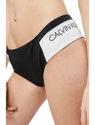 Spodný diel plaviek KW0KW00841-BEH čiernobiela - Calvin Klein Spodný diel plaviek KW0KW00841-BEH čiernobiela - Calvin Klein