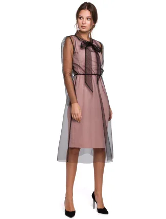Dámske šaty K039 Powder Pink - Makover Dámske šaty K039 Powder Pink - Makover