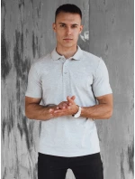 Pánska svetlosivá polokošeľa FashionStreet PX0597 Pánska svetlosivá polokošeľa FashionStreet PX0597