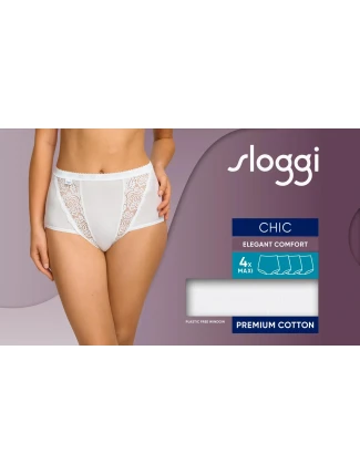 sloggi Chic Maxi 4P - WHITE - SLOGGI WHITE - SLOGGI