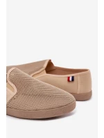 Męskie Ażurowe Tenisówki Trampki Beżowe Koboru