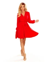 Bind - Červené dámske šaty s dekoltom 339-1