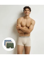 Pánske boxerky z organickej bavlny 3ks DIM GOTS COTTON STRETCH BOXER 3x - DIM - zelené