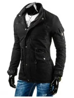 Pánska prešívaná zimná bunda s odnímateľnou kapucňou čierna - Čierna / XXL - DSTREET Pánska prešívaná zimná bunda s odnímateľnou kapucňou čierna - Čierna / XXL - DSTREET