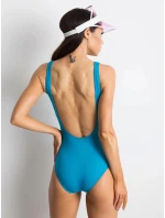 Dámske jednodielne plavky s nápisom 32107 - Kráľovská modrá - FPrice Dámske jednodielne plavky s nápisom 32107 - Kráľovská modrá - FPrice