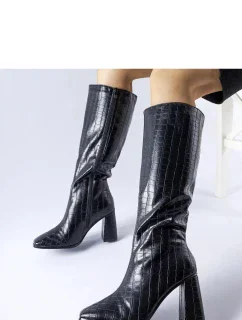 Čižmy na podpätku model 204730 Solea