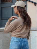 CASUALVIBE dámska klasická mikina svetlohnedá FashionStreet BY1302