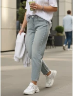 FashionStreet dámske svetlomodré nohavice mom fit UY2858