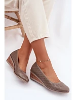 Dámske topánky na platforme Vinceza 58629 dark beige Dámske topánky na platforme Vinceza 58629 dark beige