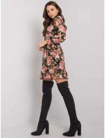 Šaty DHJ SK 12220 2.14P čierna a ružová