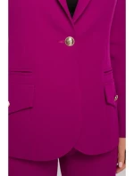 K141 Sako s dvojitým vreckom a klopou - rubínové K141 Sako s dvojitým vreckom a klopou - rubínové