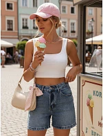 Dámske modré džínsové šortky FashionStreet SY0520