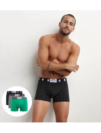 Pánske módne boxerky 3 ks DIM VIBES BOXER 3x - DIM - biele Pánske módne boxerky 3 ks DIM VIBES BOXER 3x - DIM - biele