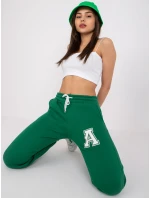 Teplákové nohavice EM DR 712 1.66P tmavo zelená