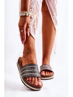 Dámské klasické pantofle s řetízkem Černá Maddy Dámské klasické pantofle s řetízkem Černá Maddy