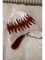 Dámska čiapka Nikol K405 biela+červená+béžová