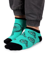 Yoclub členok Funny bavlnené ponožky vzory farby zelená