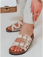 Dámske korkové žabky KORKARTA beige FashionStreet ZY0892