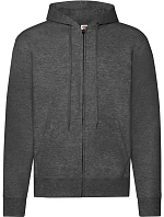 Fruit of the Loom Classic Hooded Sweat Jacket Mikina s kapucňou 16.2062 tmavošedá melírovaná