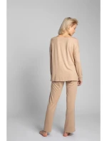 Viskózový vrchný diel setu LA029 cappuccino - Lalupa