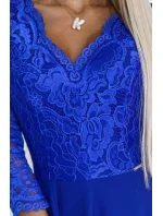 309-12 AMBER elegantné dlhé čipkované šaty s výstrihom - farba CHABRIEL 309-12 AMBER elegantné dlhé čipkované šaty s výstrihom - farba CHABRIEL