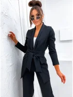 Súprava voľná bunda + široké nohavice čierna (8167)