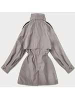 Dámska tenká bunda Goodlookin s vetrovým golierom Dark Beige (P3-6302-62)