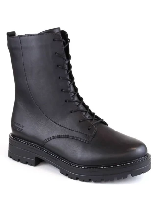 Pohodlné zateplené kožené topánky pre ženy Remonte W RKR622 black - Rieker Pohodlné zateplené kožené topánky pre ženy Remonte W RKR622 black - Rieker