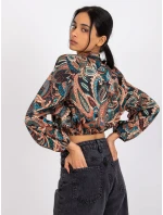 Blúzka DHJ BZ 15170.39 čierna a béžová