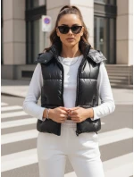 Dámska prešívaná vesta OSHE čierna FashionStreet TY3706 Dámska prešívaná vesta OSHE čierna FashionStreet TY3706