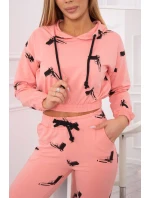 Sada s potlačou pištole marhuľová