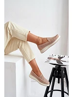 Dámske sieťované mokasíny Sergio Leone MK097H beige Dámske sieťované mokasíny Sergio Leone MK097H beige