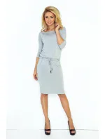 Dámske športové šaty netopierie strih na zaväzovanie s vreckami šedej - Šedá - Numoco Dámske športové šaty netopierie strih na zaväzovanie s vreckami šedej - Šedá - Numoco