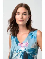 Dámske modré šaty Bahia 18527 s kvetmi - Vamp