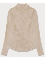 Klasická béžová dámska košeľa (HH039-34)